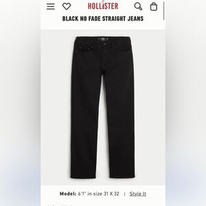 Hollister black jeans 32x28.